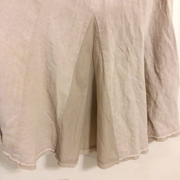 CAbi Cream Tan Linen Long Maxi Skirt - Picture 4 of 8